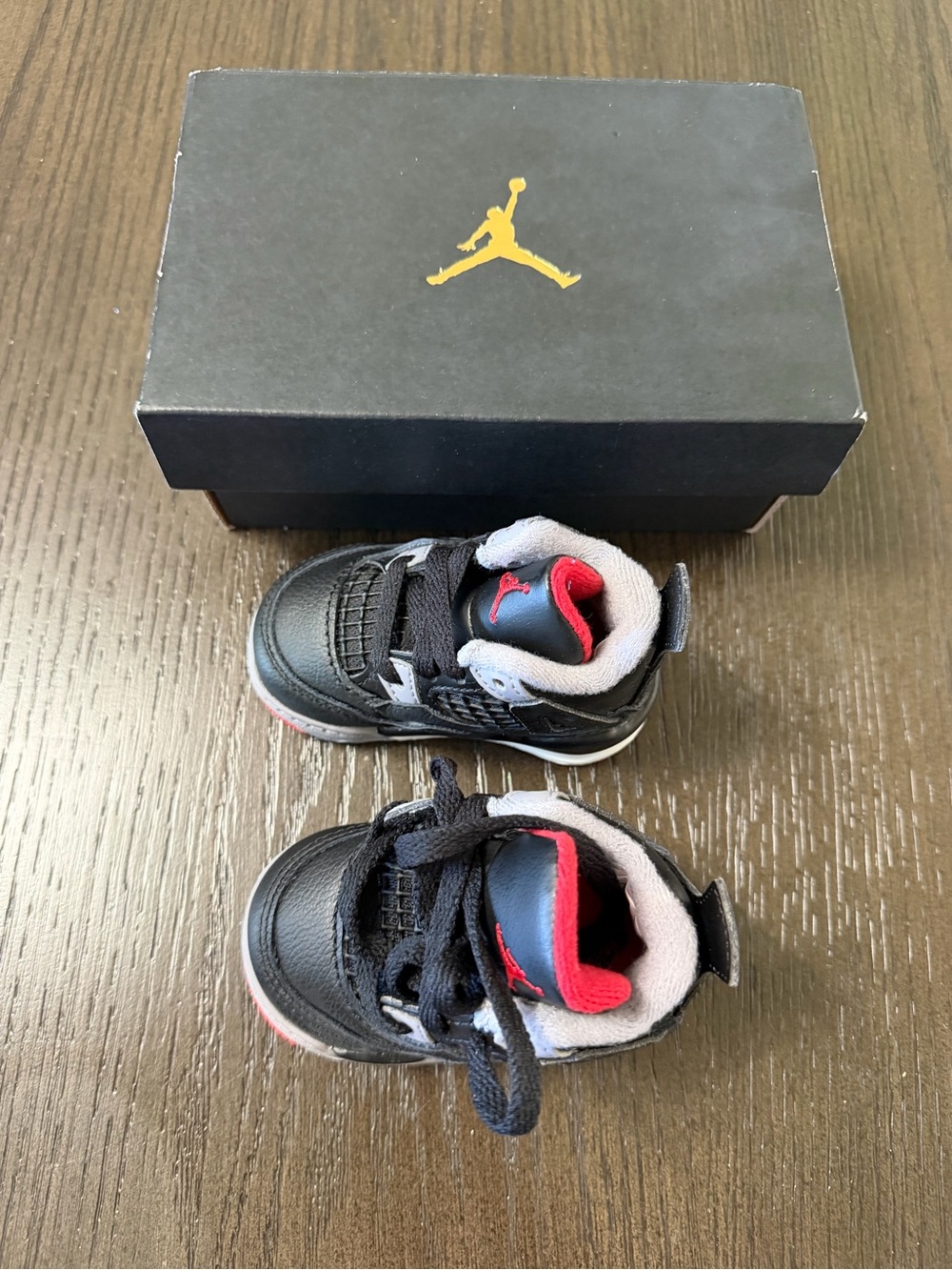 Jordan Toddler Black, Red and Gray Mini Sneakers